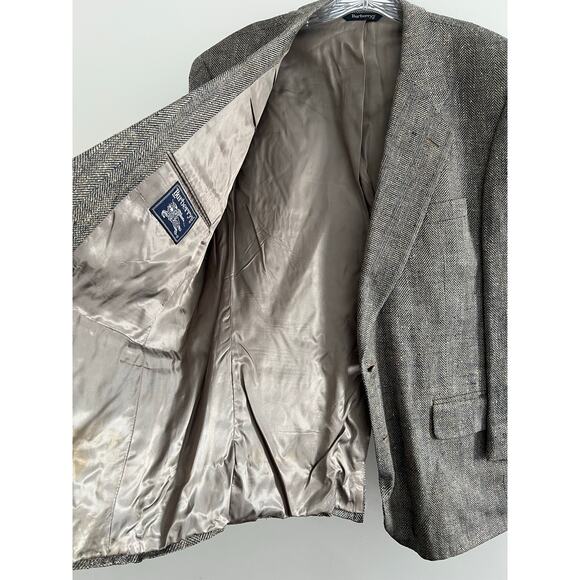 Vintage Burberry’s Silk Suit Jacket Blazer Limited Edition Brown Size 42 JL - Picture 2 of 9
